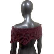Studded Mesh Crochet Shawl (S/M)