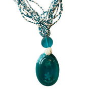 Beachy Blue Beaded Necklace