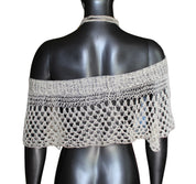 Beaded Choker Scarf Crochet Shawl (S/M)