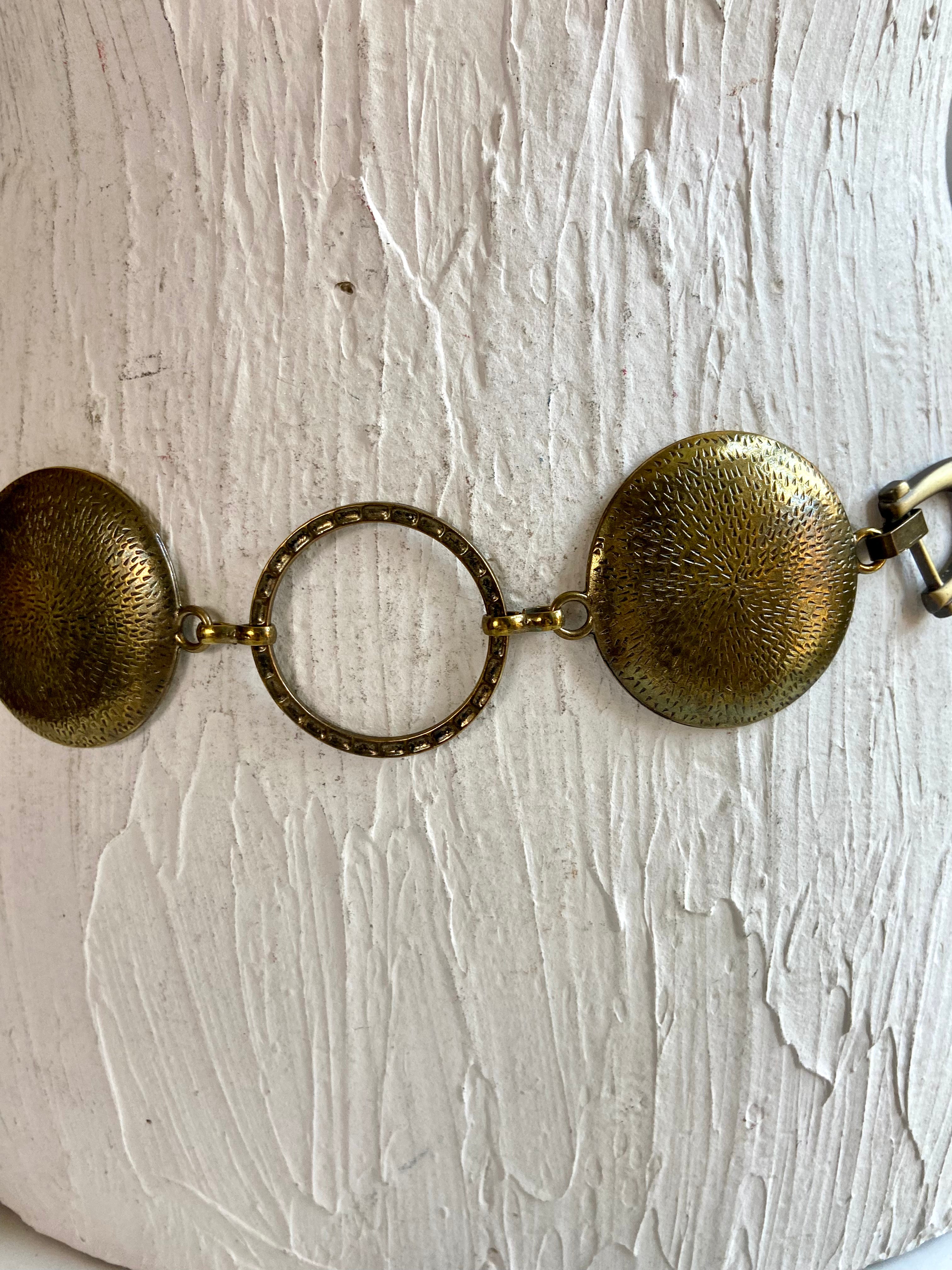 Vintage bronze chain belt