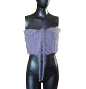 Lace-up Crochet Tube Top (S/M)