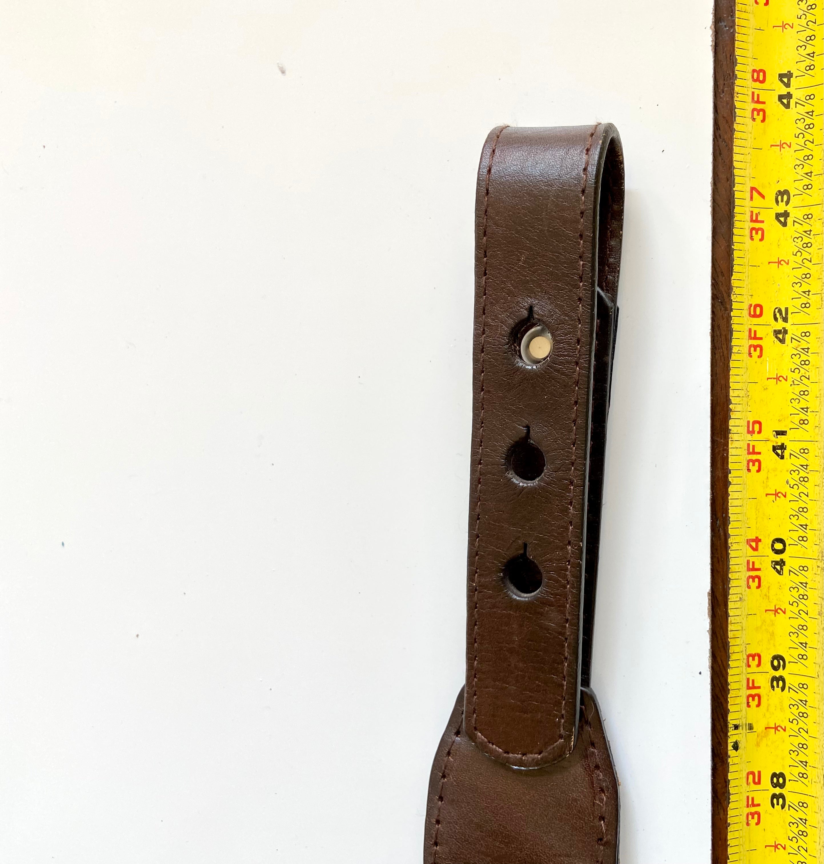 Brown breaded Leather belt