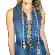 Heart Concho Buckle Fringe Scarf