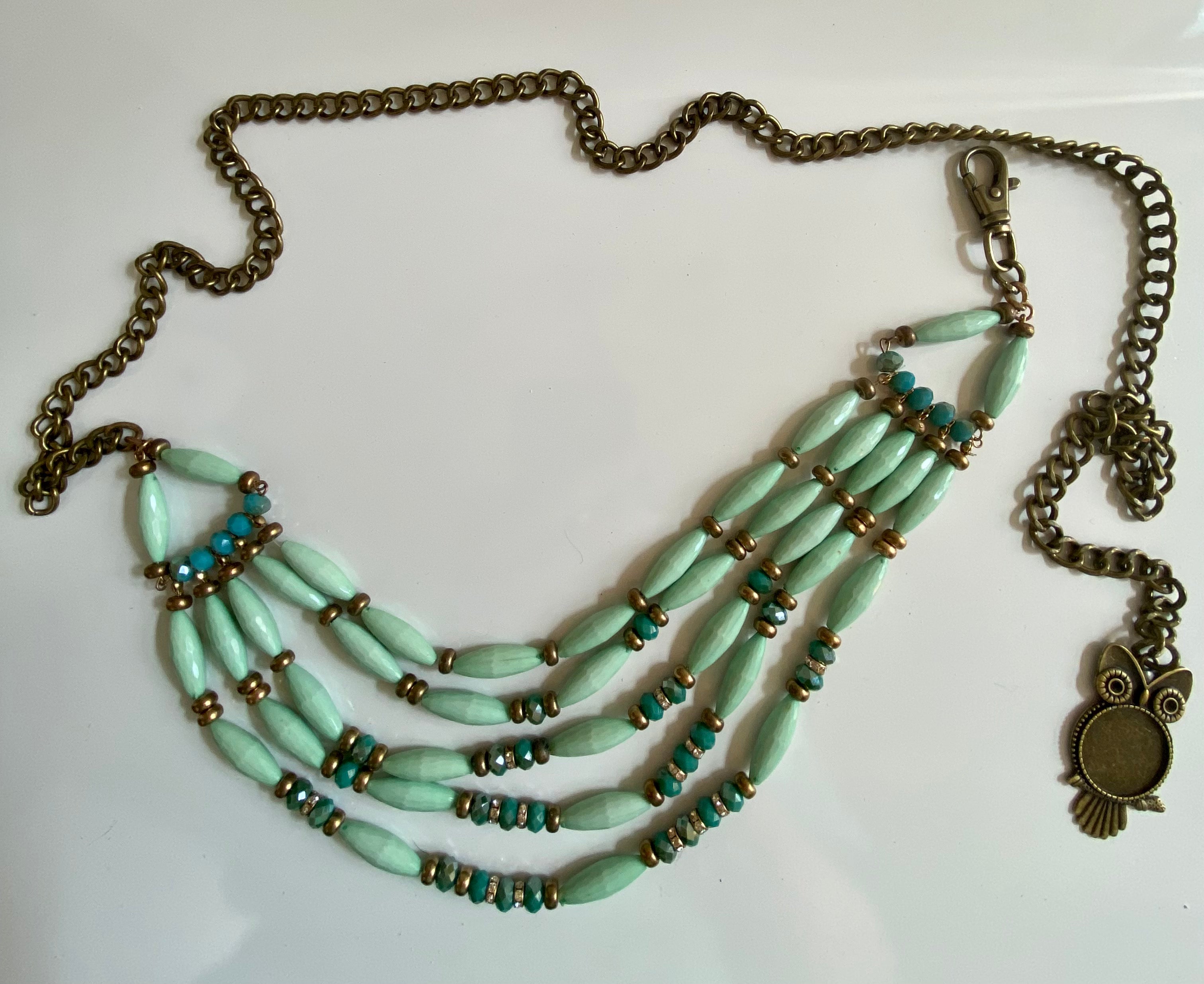 Owl beads waist belt