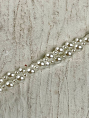 Pearl and silver waist belt