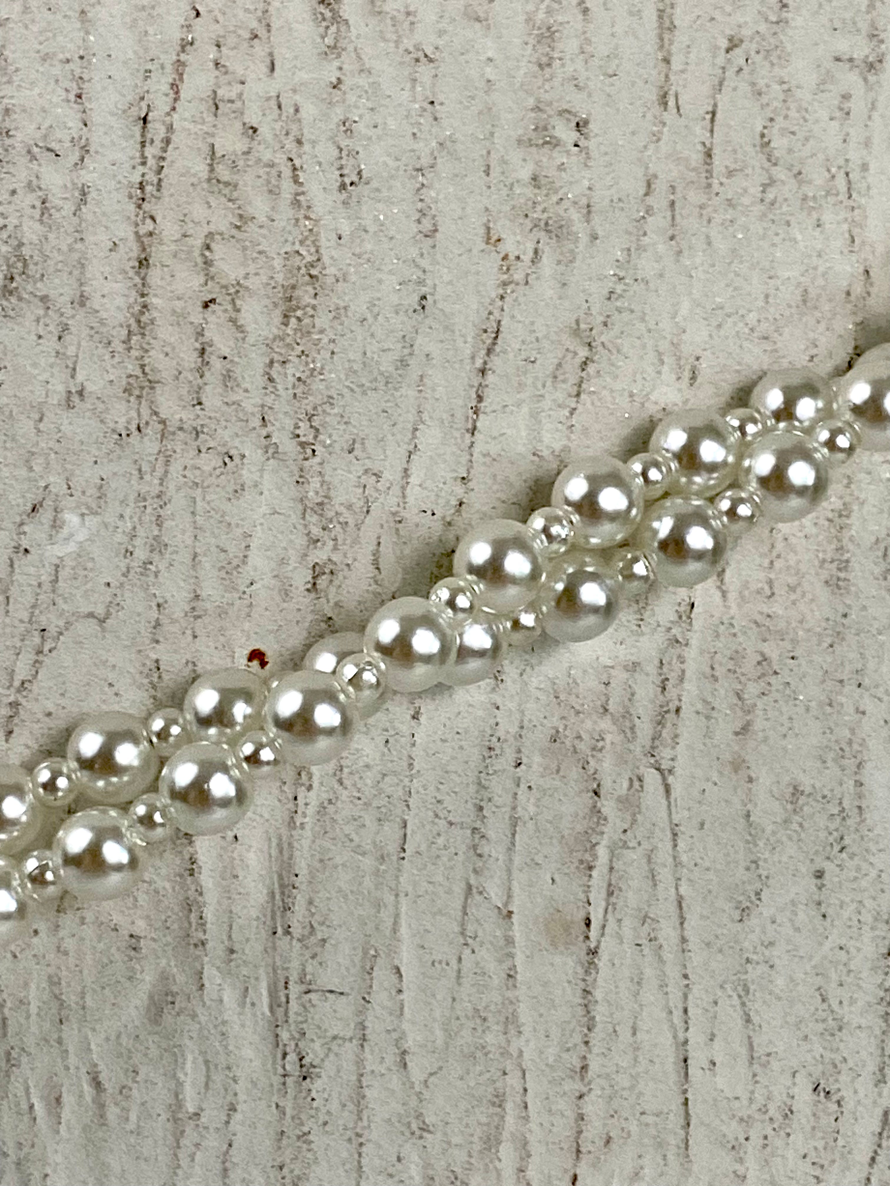 Pearl and silver waist belt