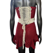 Crochet Marlboro Corset Dress (S/M)