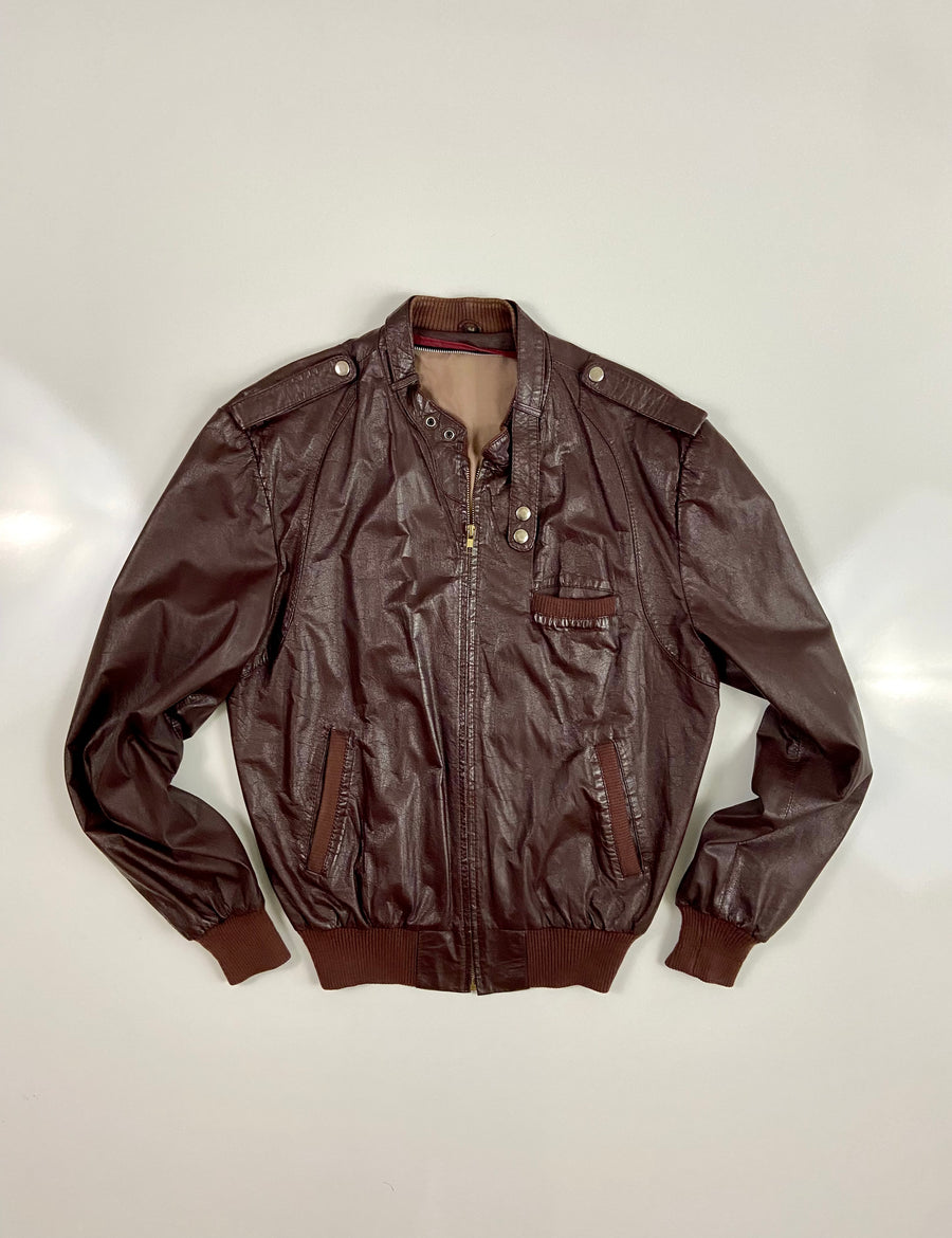 Brown 1980's brown 
Leather Jacket