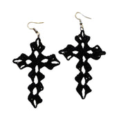 Crochet Cross Earrings