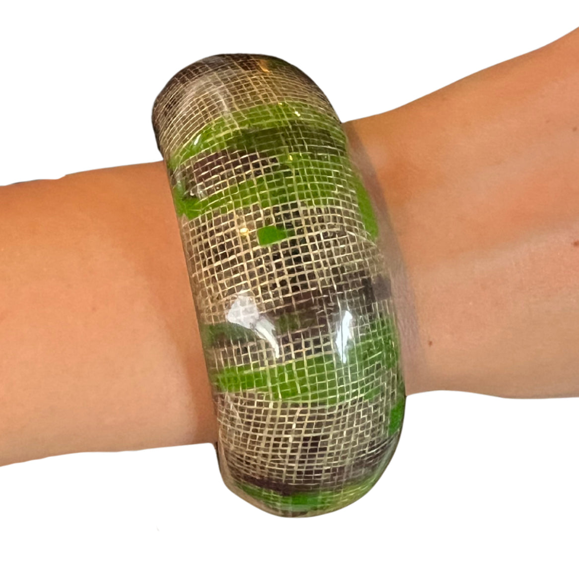 Green Netted Bangle