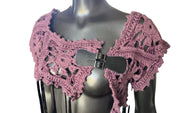 Granny Square Fringe Crochet Shawl (M/L)