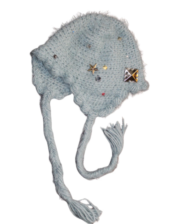 Studded Fishtail Crochet Hat