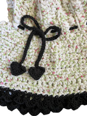 Blossom Velvet Crochet Skirt (S/M)