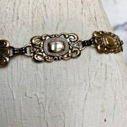 Vintage metal fossil chain belt