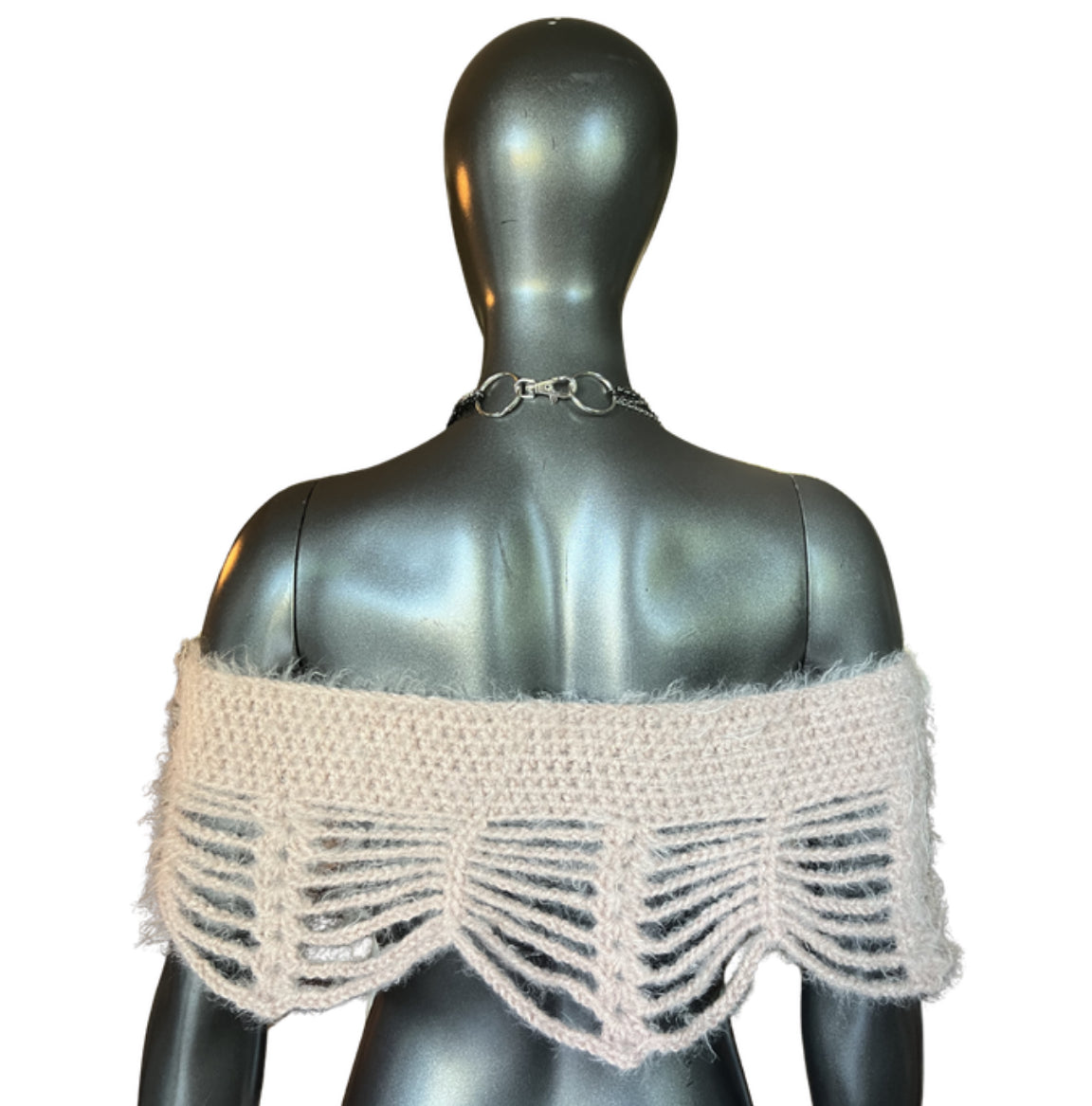 Chain Crochet Mesh Shawl (S/M)