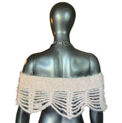 Chain Crochet Mesh Shawl (S/M)