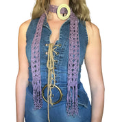 Buckle Fringe Scarf