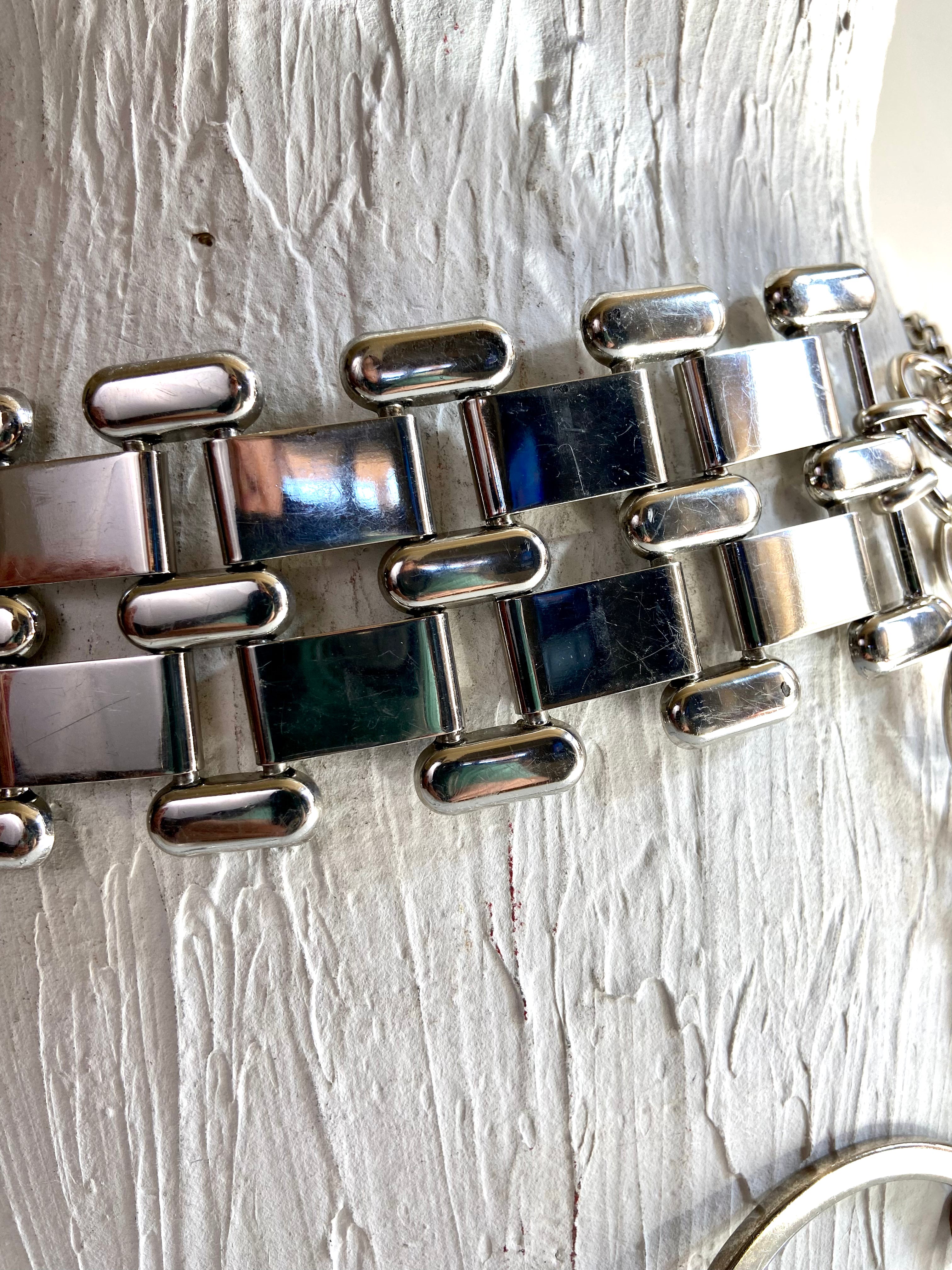 Silver waist chain belt