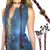 Heart Concho Buckle Scarf