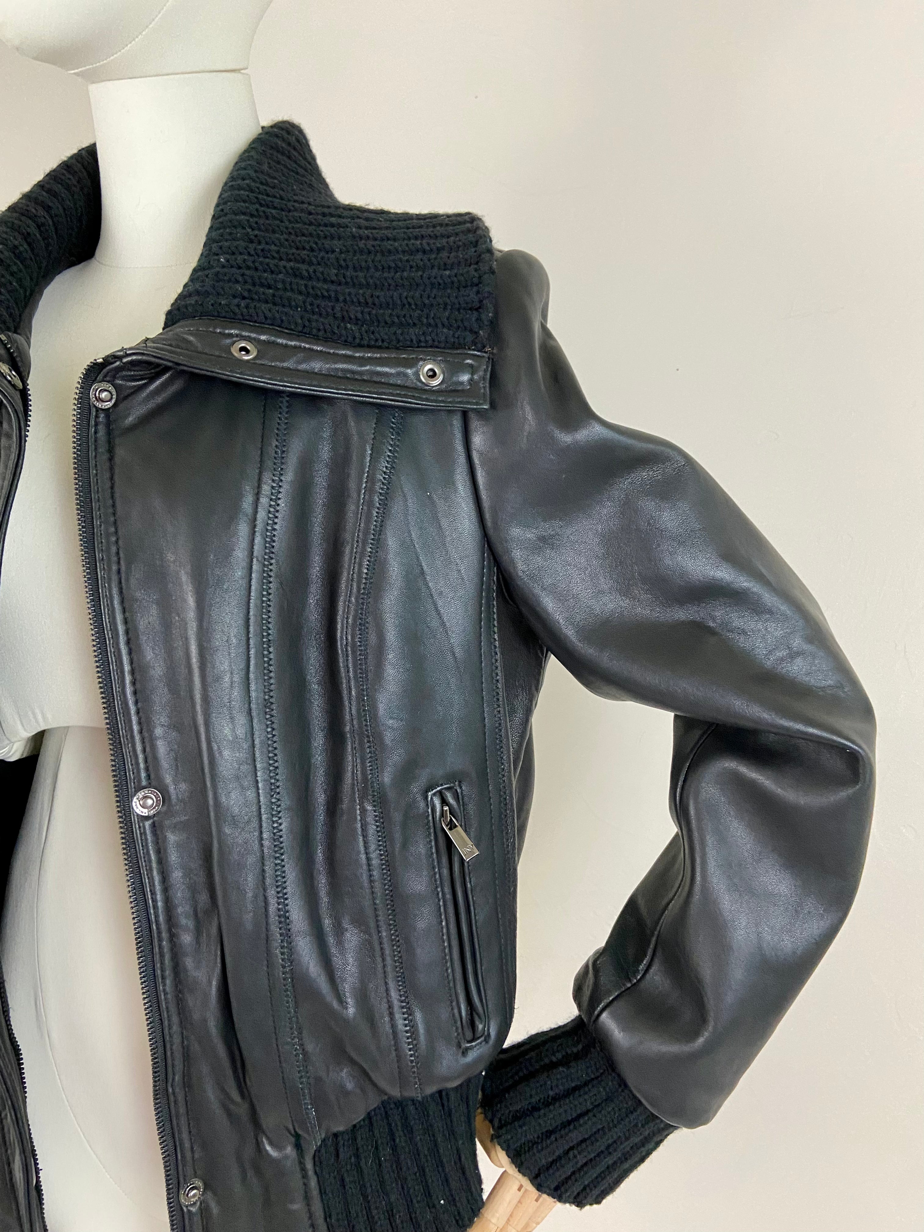 Jones NewYork leather jacket Holy Thrift