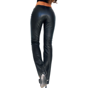 Vintage Vakko Low Rise Leather Pants (XXS/XS)