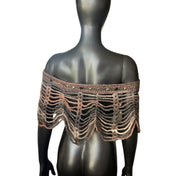Studded Mesh Crochet Shawl (S/M)