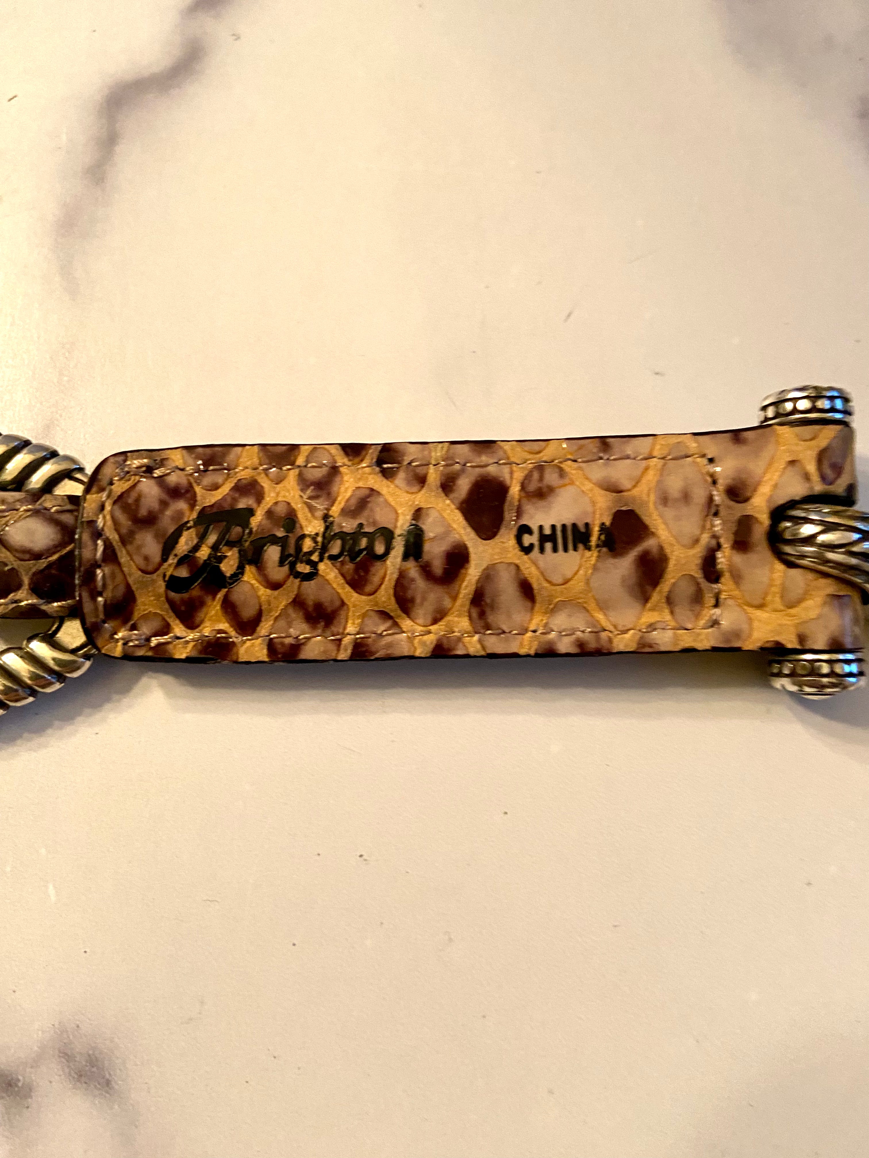 Brighton leopard belt