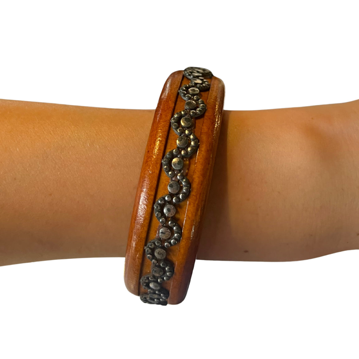 Silver Wooden Bangle