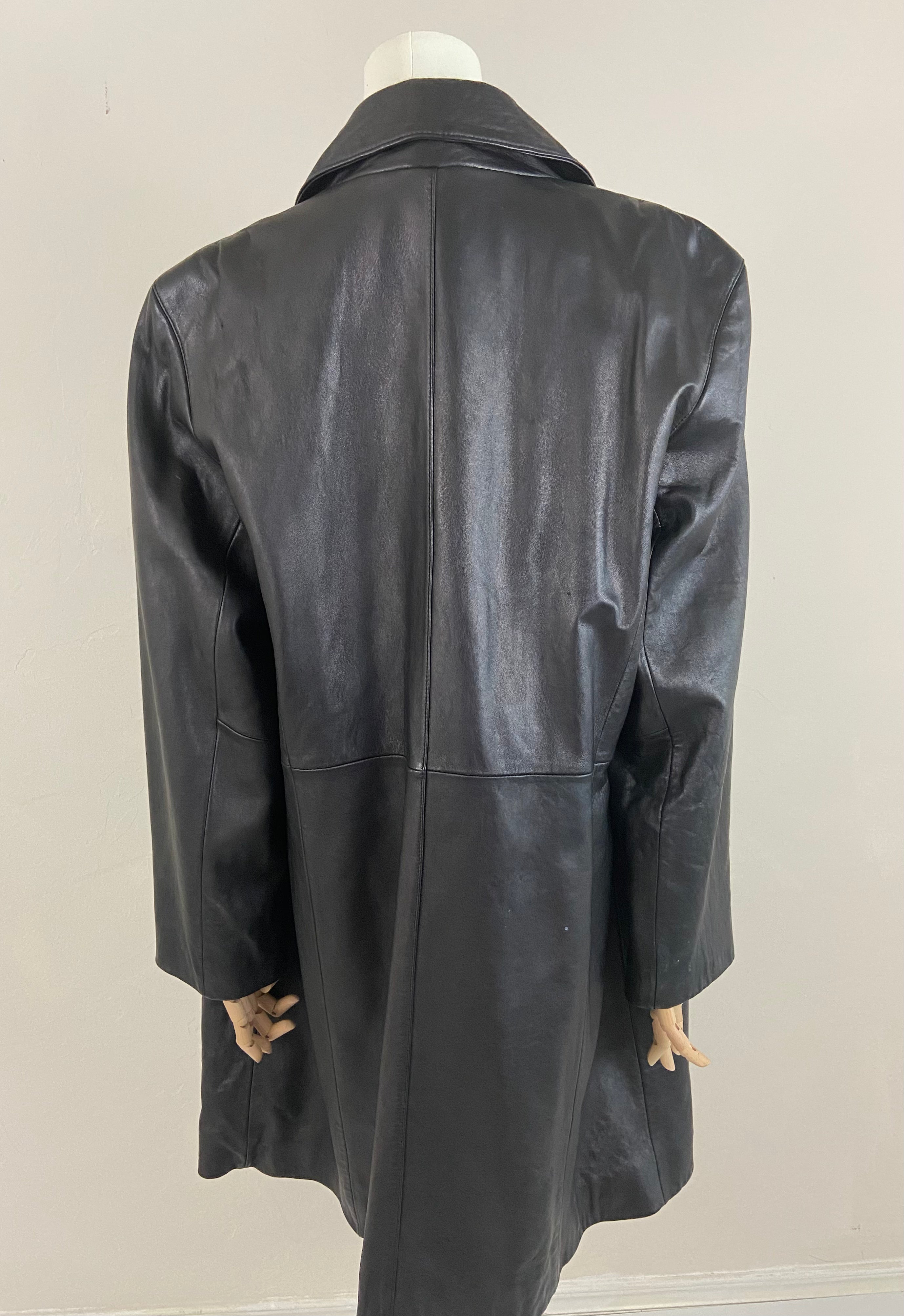 Alfani leather trench coat