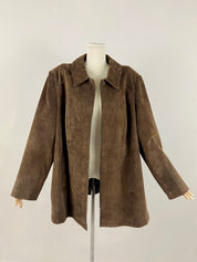 Over size Cherokee suede leather coat