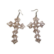 Crochet Cross Earrings