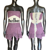 Purple Crochet Marlboro Dress (S/M)
