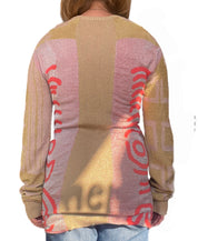 2010 Collection Vivienne Westwood Glittery Gold & Red Body Swirls Sweater (S/M/L)
