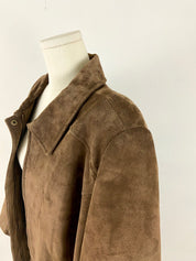 Over size Cherokee suede leather coat