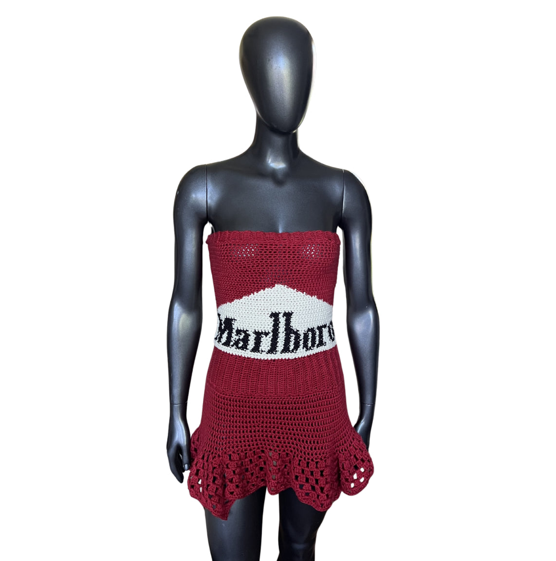 Crochet Marlboro Corset Dress (S/M)