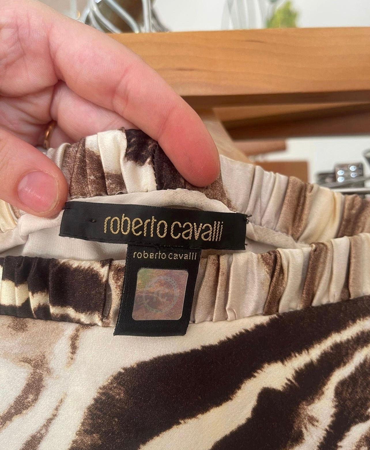 2000s Roberto Cavalli Mesh & Silk Tiger Print Set (M/L)