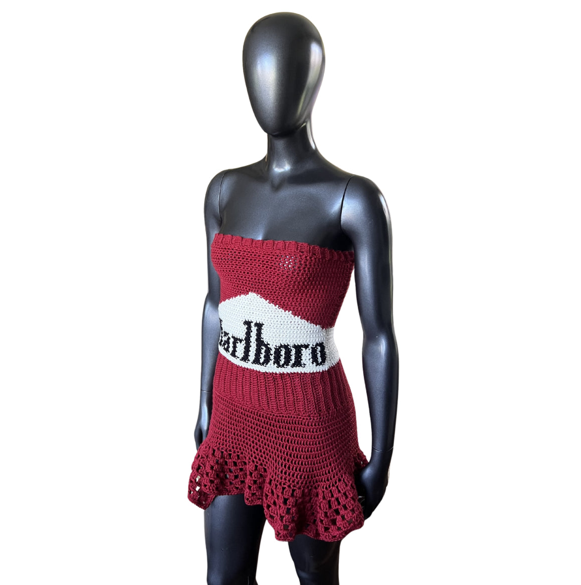Crochet Marlboro Corset Dress (S/M)