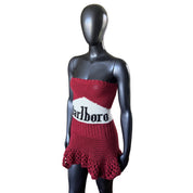 Crochet Marlboro Corset Dress (S/M)