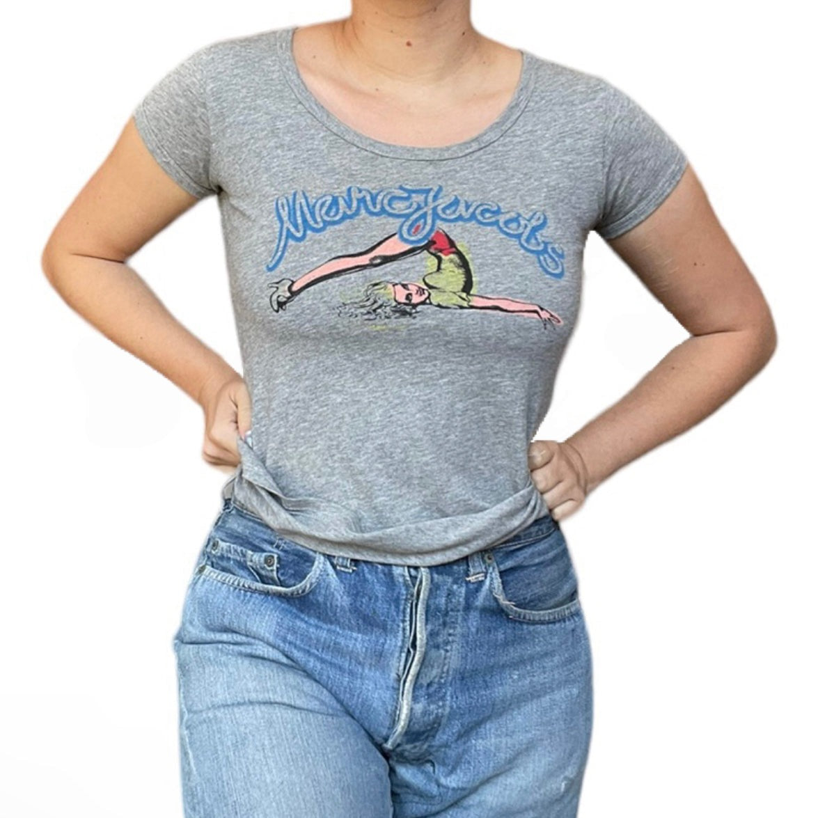 Vintage Marc Jacobs Grey Graphic Tee (M)