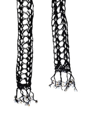 Seashell Fringe Crochet Scarf