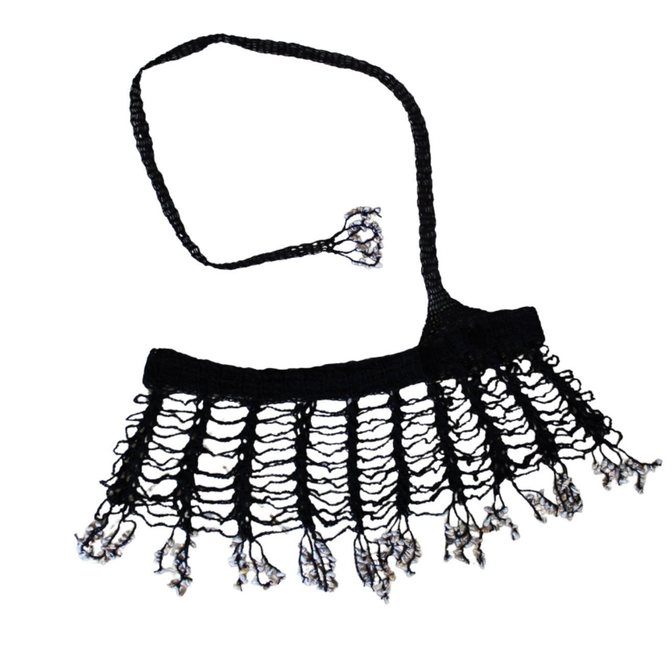 Seashell Fringe Scarf Shawl (S/M)