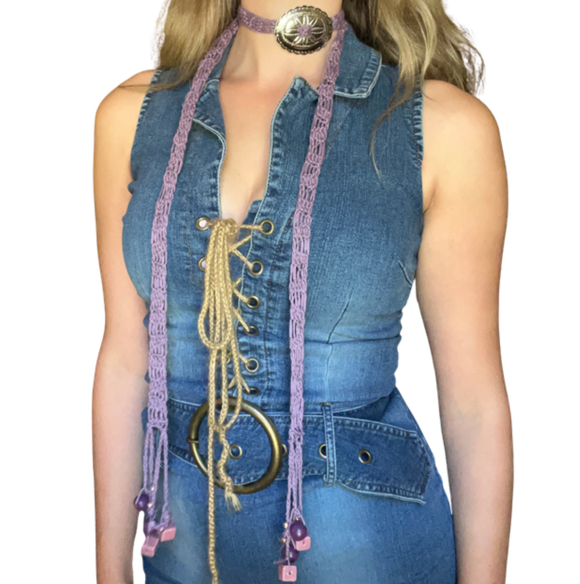 Concho Buckle Scarf