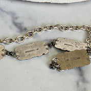 Vintage metal fossil chain belt