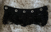 Midnight Glimmer Mesh Crochet Shawl (S/M)