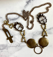 Vintage bronze chain belt