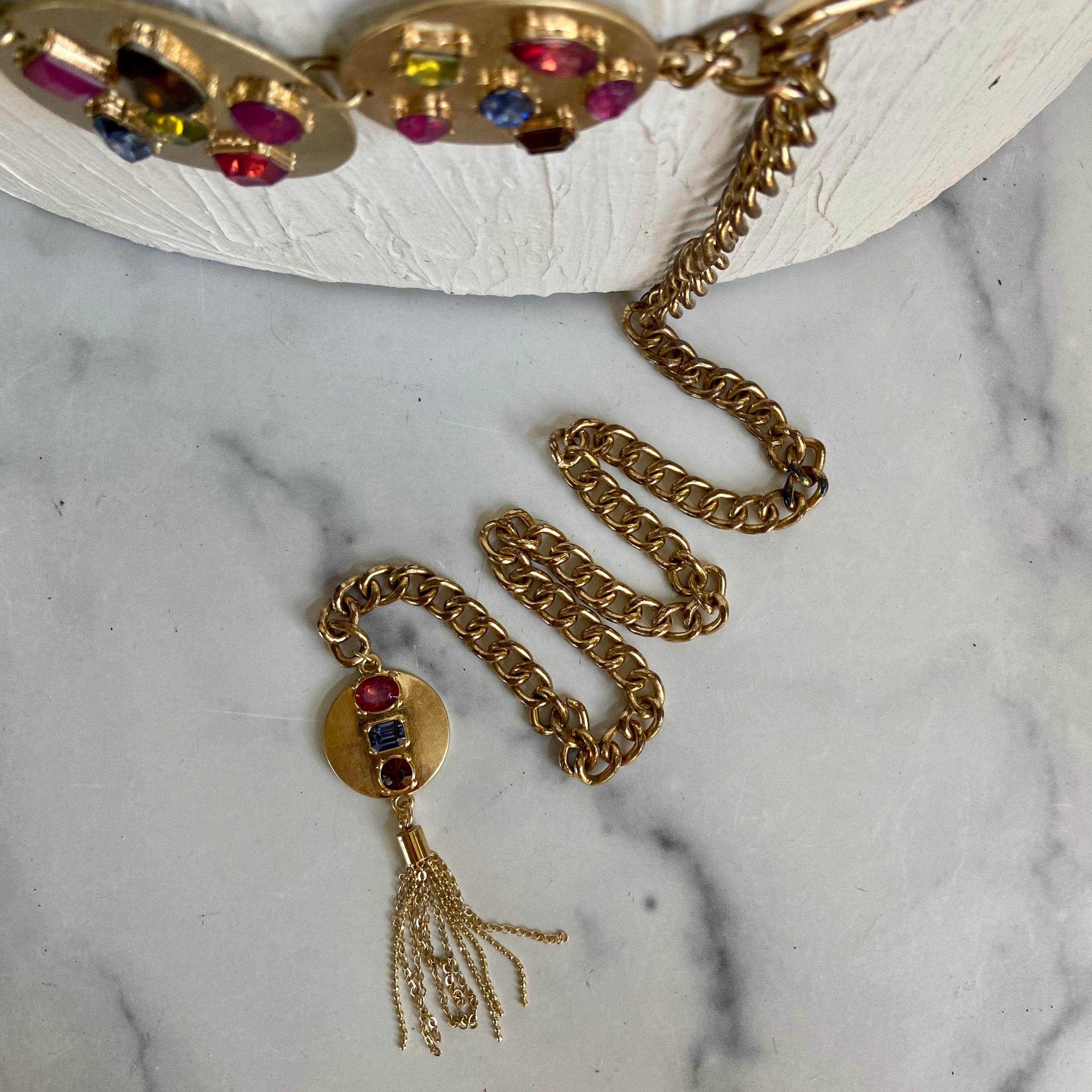 Vintage gold chain belt