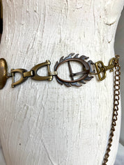 Vintage bronze chain belt
