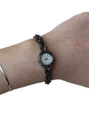 Ornate Gunmetal Dainty Watch