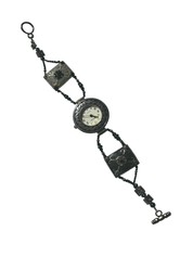 Dark Beaded Toggle Watch