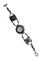 Dark Beaded Toggle Watch